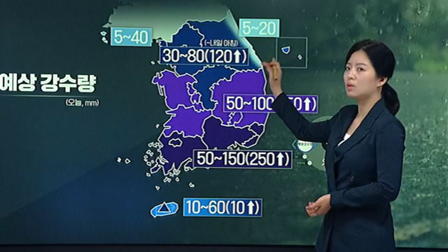 충청·호남 강한 비 집중…이 시각 호우상황